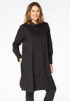 Blouse long COTTON STRETCH - black