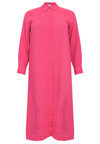 Blouse long 3/4 sleeves LINEN - pink - #3