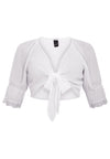 Shrug with lace VOILE - white - #4