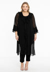 Cardi-blouse frilled VOILE - black 