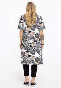 Dress A-line zip JARDIN - white - #3