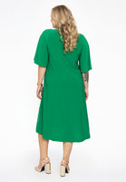 Dress A-line circle sleeve DOLCE - green  - #3