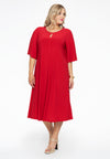 Dress A-line circle sleeve DOLCE - red 