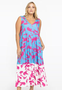 Sleeveless maxi-dress St. TROPEZ - blue - #1