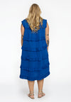 Dress long ruffles FLAME JERSEY - indigo - #3