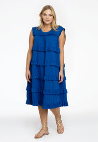 Dress long ruffles FLAME JERSEY - indigo - #2