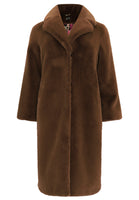 Blazer coat faux fur - mid brown - #3