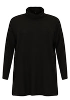 Pullover high neck RIB - black  - #2