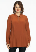 Tunic flare collar DOLCE - mid brown - #1