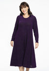 Dress zipped back LUREX - purple