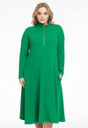 Robe-pull avec fermeture éclair rib - Vert