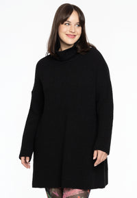 Pullover knit high neck - black - #1