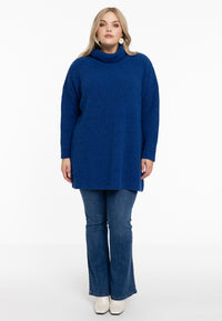 Pullover knit high neck - indigo - #2