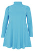 Tunic wide bottom puff sleeve DIAGONAL - light blue - #4