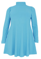 Tunic wide bottom puff sleeve DIAGONAL - light blue - #4