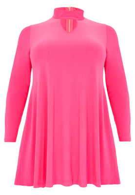 Tunic wide bottom collar DOLCE - pink - #1