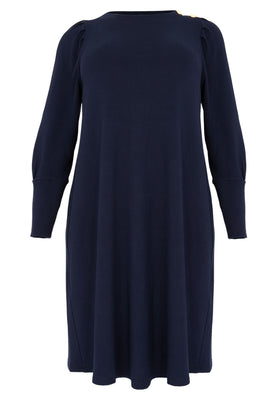 Dress puff sleeve DIAGONAL - blue - #4