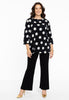 Shirt A-line Turtle neck DAISY - black  - #2