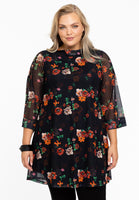 Tunic wide bottom BABY ROSE - black  - #1