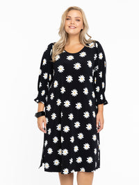 Dress puff sleeve DAISY - black - #1