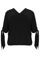 Blouse V-neck bows DOLCE - black  - #4