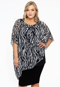 Tunic voile ZEBRA - black - #1