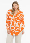 Chemisier oversized palm tree - Orange