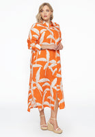 Blouse long PALM TREE - orange  - #2