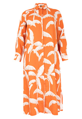 Blouse long PALM TREE - orange  - #4