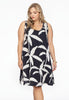 Dress A-line PALM TREE - blue