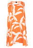 Dress A-line PALM TREE - orange  - #4