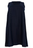 Dress A-line LINEN - blue - #3