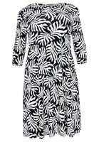 Dress boat neck SEA LEAF - black  - #4