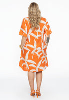 Dress collar PALM TREE - orange  - #3