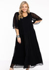 Dress long VOILE - black