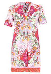 Tunic Grandad collar ROCCO - red - #4