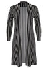 Vest lang geplooid STRIPES - black  - #4