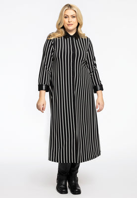 Blouse Dress Croco Collar STRIPES - black  - #2