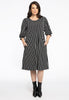 Dress Puff Sleeve STRIPES - black  - #2