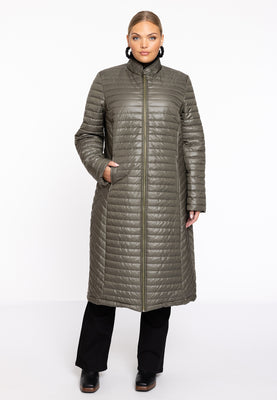 Puff Coat Horizontal Lines - green  - #2