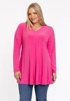 Tunic V-neck pleat DOLCE - pink