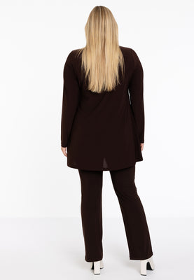 Tunic V-neck pleat DOLCE - brown - #3