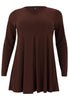 Tunic V-neck pleat DOLCE - brown - #4