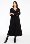 Dress long gather DOLCE - black 