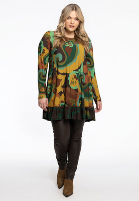 Tunic ruffles MAUDE - green  - #2