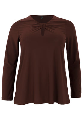 Tunic V-neck opening DOLCE - brown - #4