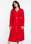 Robe avec boutons longs dolce - Rouge