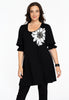 Tunic wide bottom GEMMI - black 