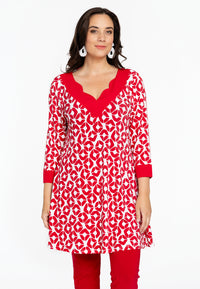 Tunic wide bottom PENELOPE - red - #1