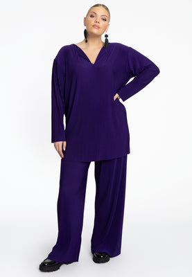 Trousers long PLISSE - purple  - #1